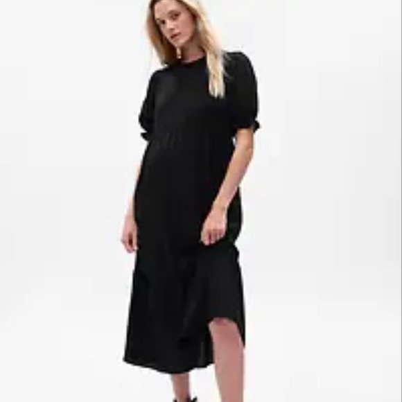 GAP Dresses & Skirts - Gap Maternity Puff Sleeve Midi Dress
